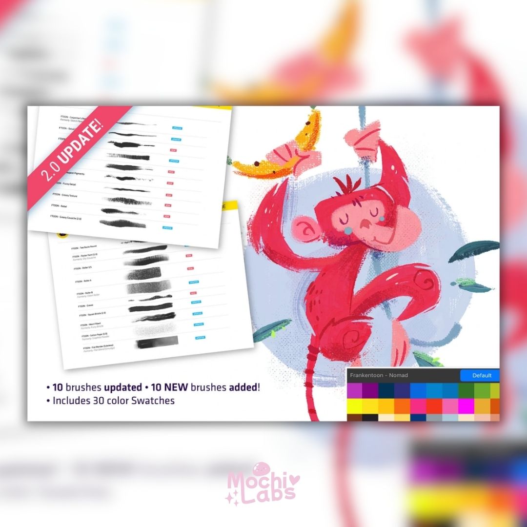 20 Nomad 2.0 – Dry Media Brush Pack for Procreate