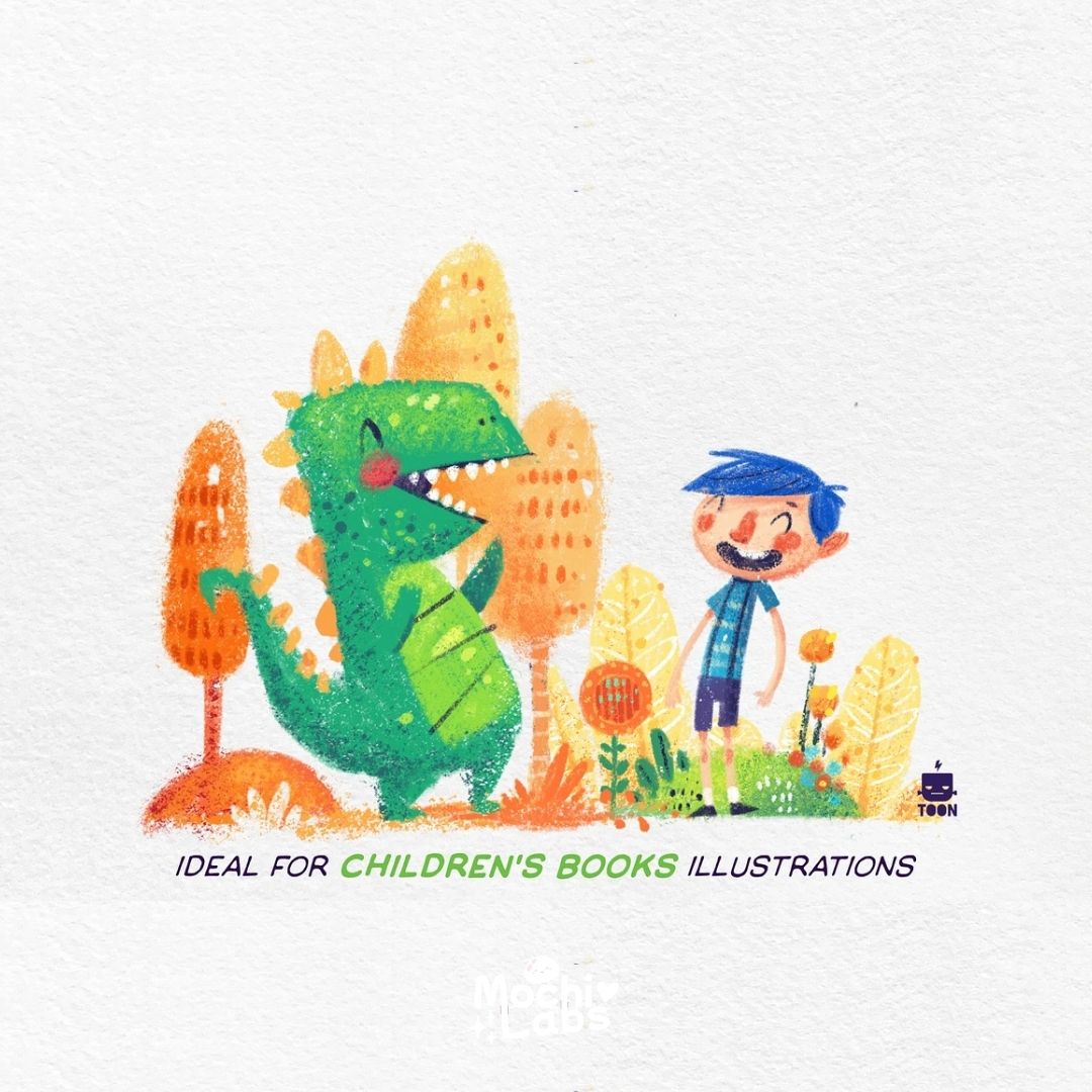 15 Crayon Illustration Brush Pack for Procreate