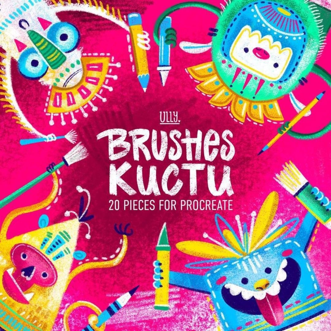 20 Kuctu Texture Brushes for Procreate