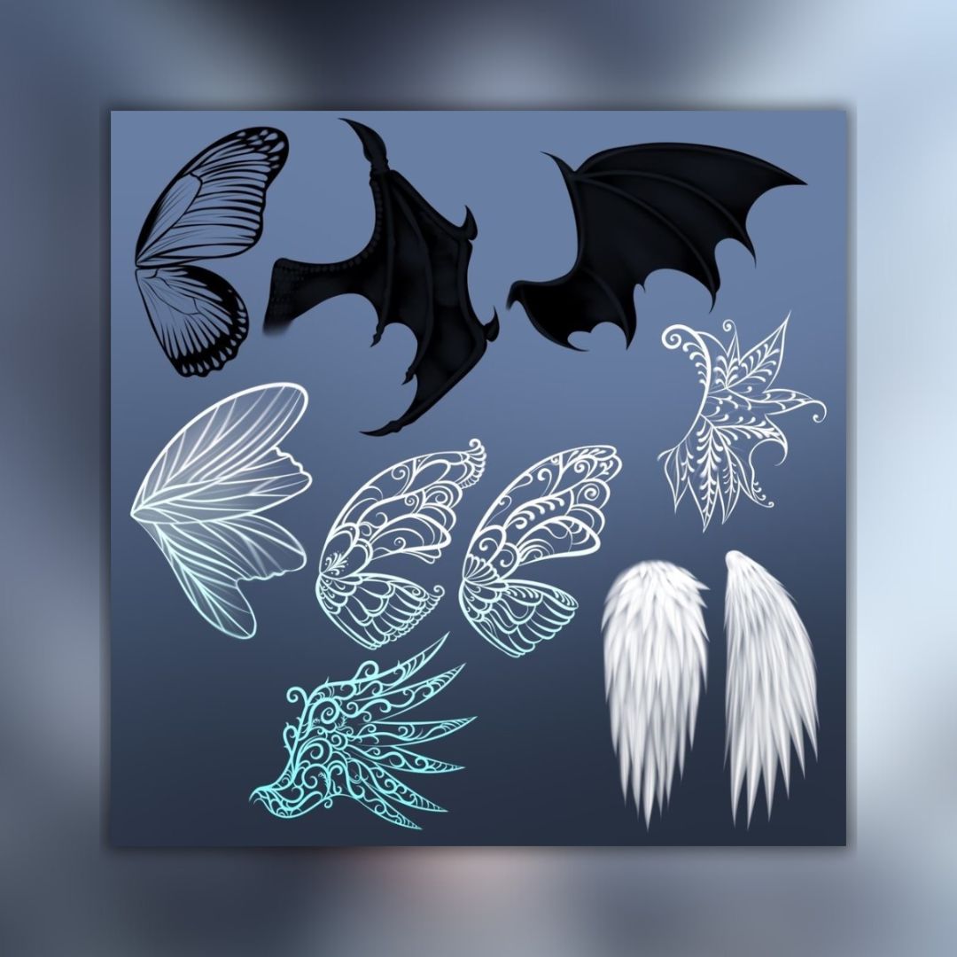 25 Wing Stampts Brushes