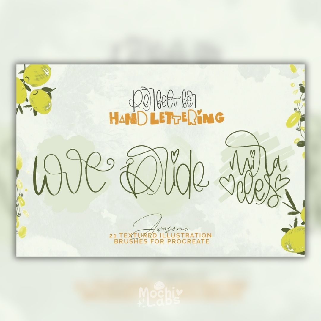 21 Textured Illustration Brushes for Procreate