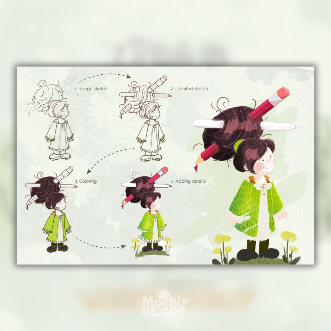 21 Textured Illustration Brushes for Procreate