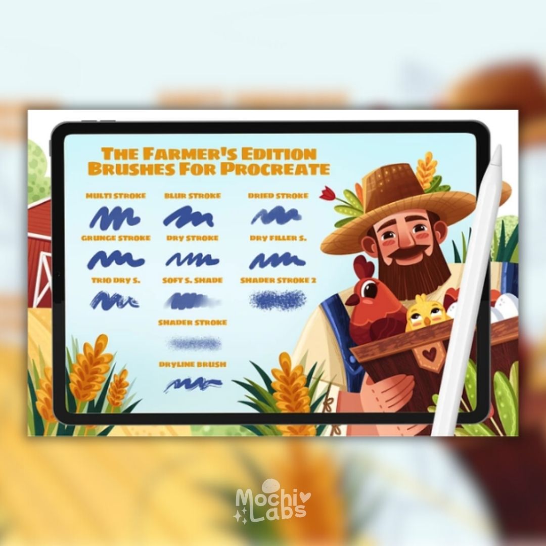 21 The Farmer’s Edition – Illustration Brushes for Procreate