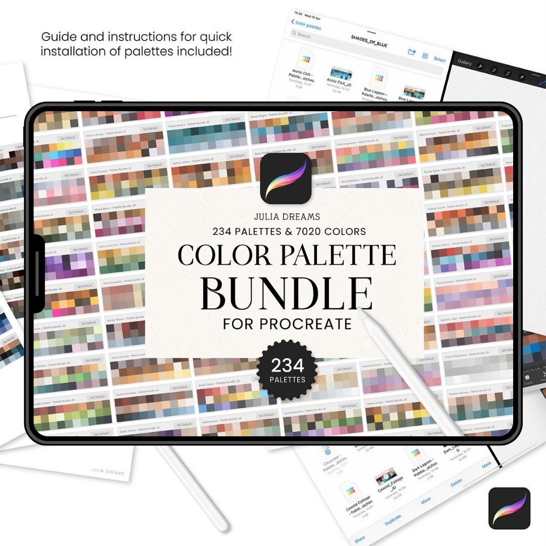 234 Color Palette Bundle for Procreate