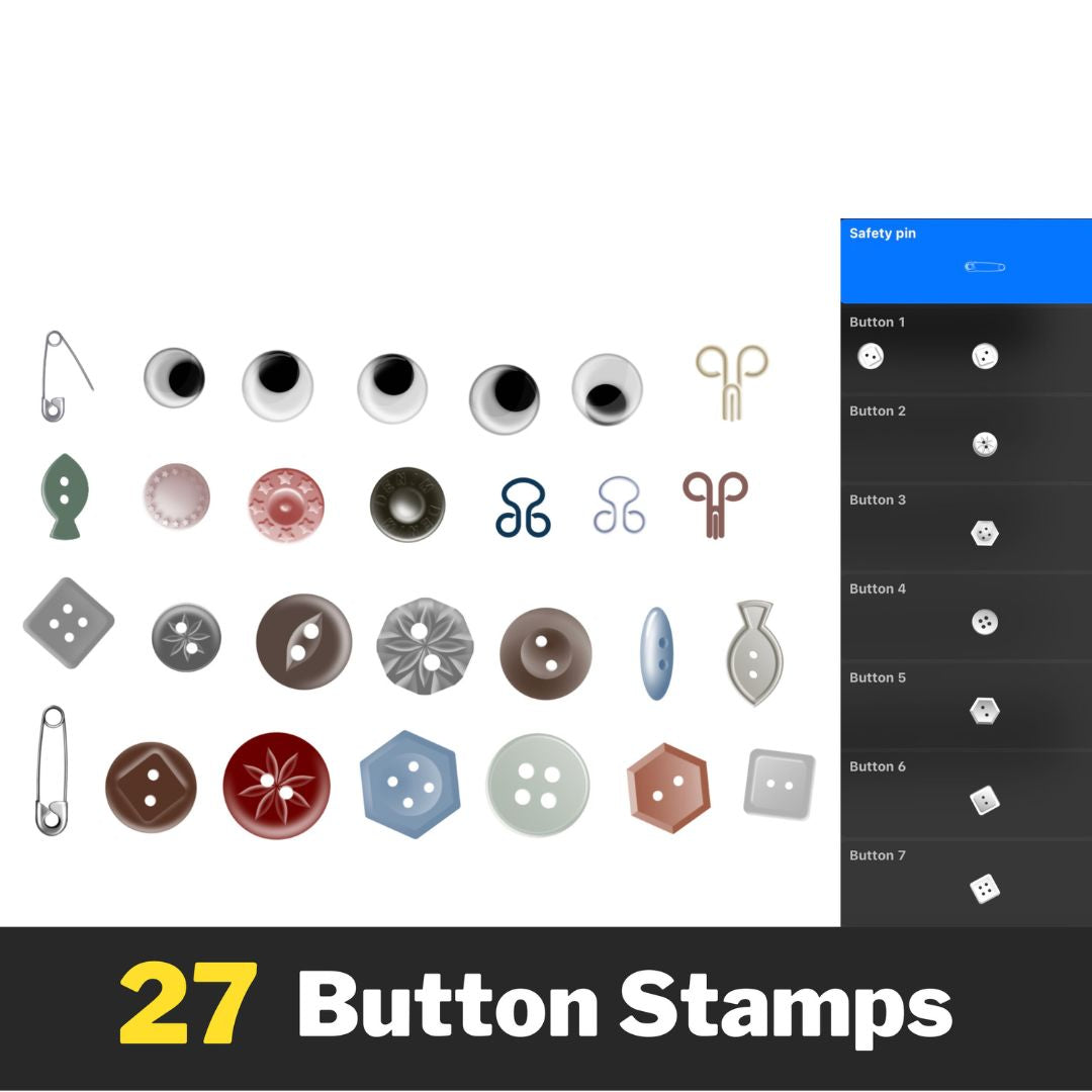 500+ Clothes Brush Set for Procreate