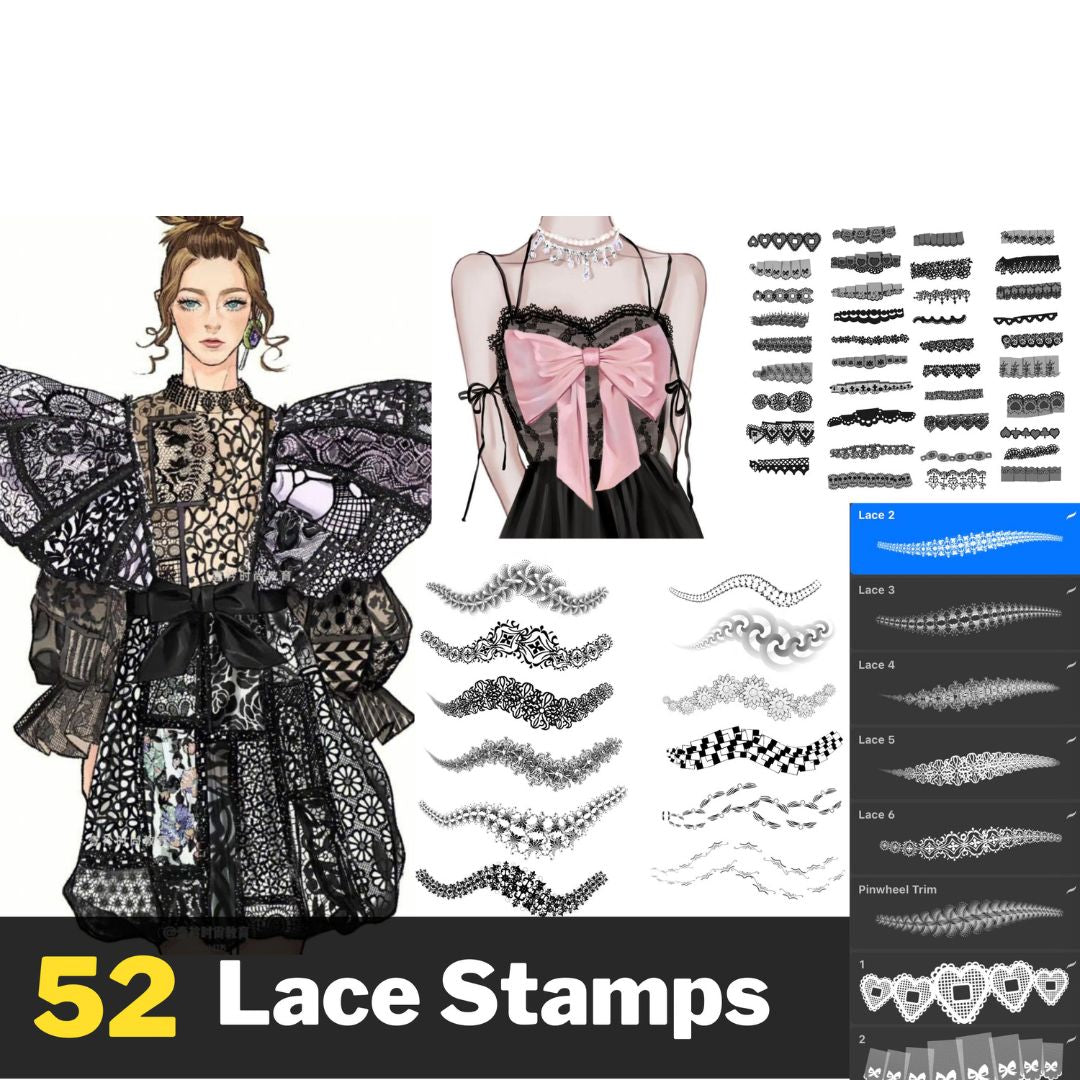 500+ Clothes Brush Set for Procreate