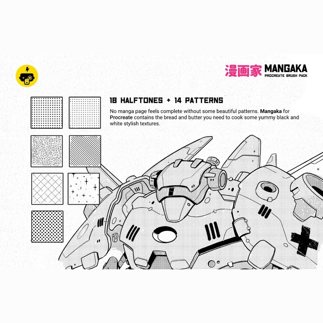 62 Mangaka Brush Pack for Procreate