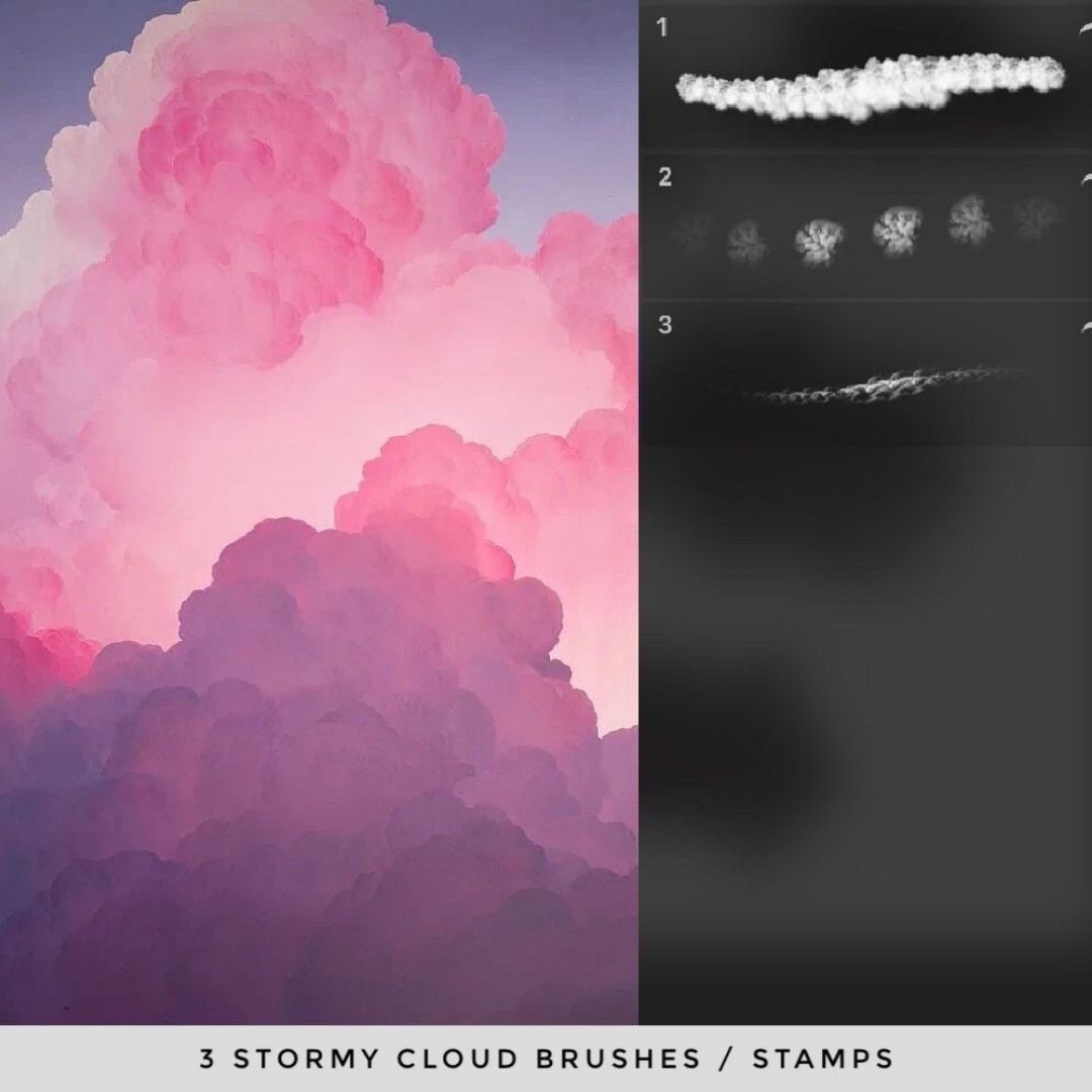 72 Cloud Pack – Brushes & Stamps for Procreate