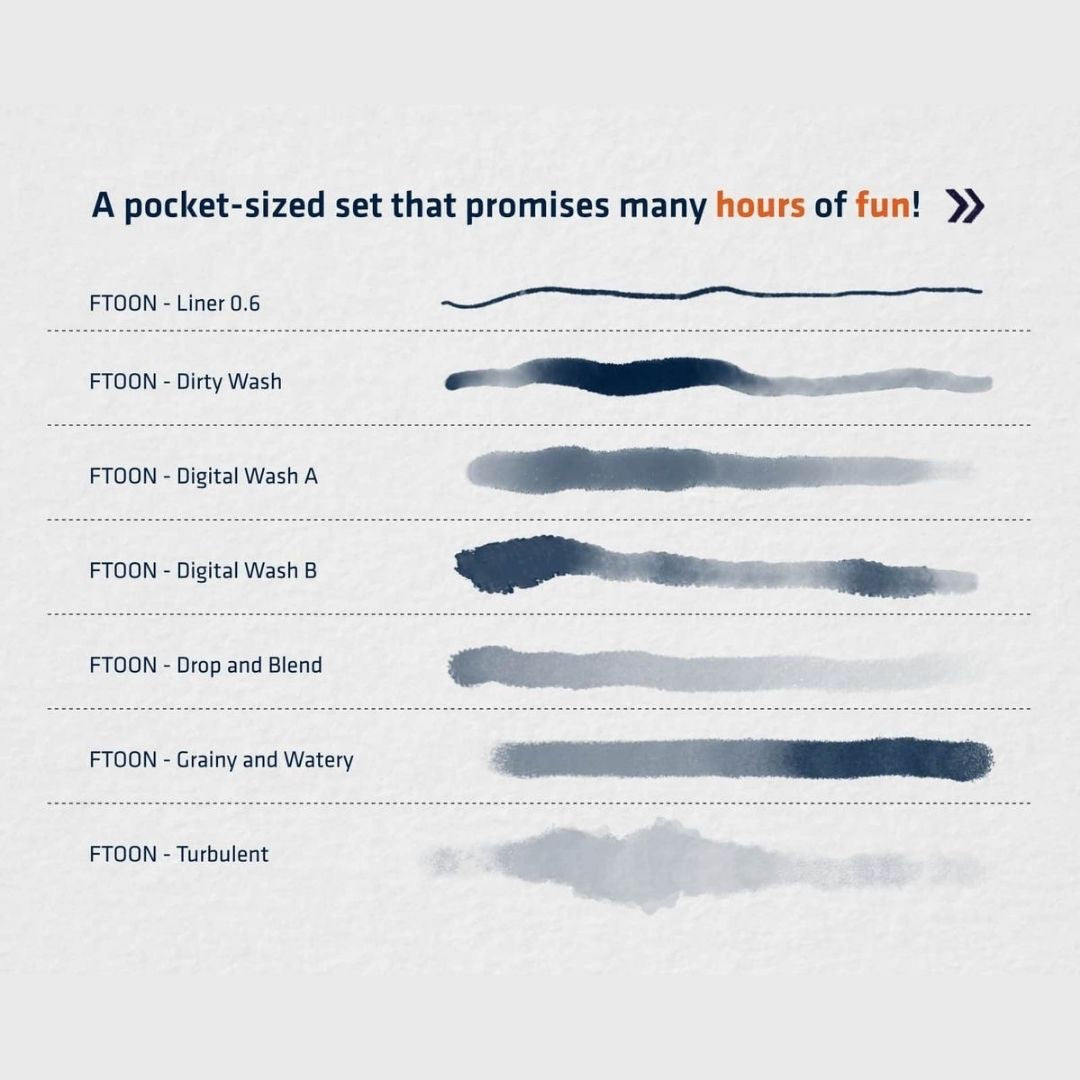 Aqua Water Brushes Kit for Procreate (+ 7 FREE Brushes)