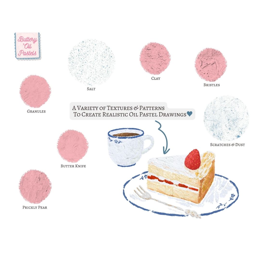 22 Buttery Oil Pastel Brush Set for Procreate