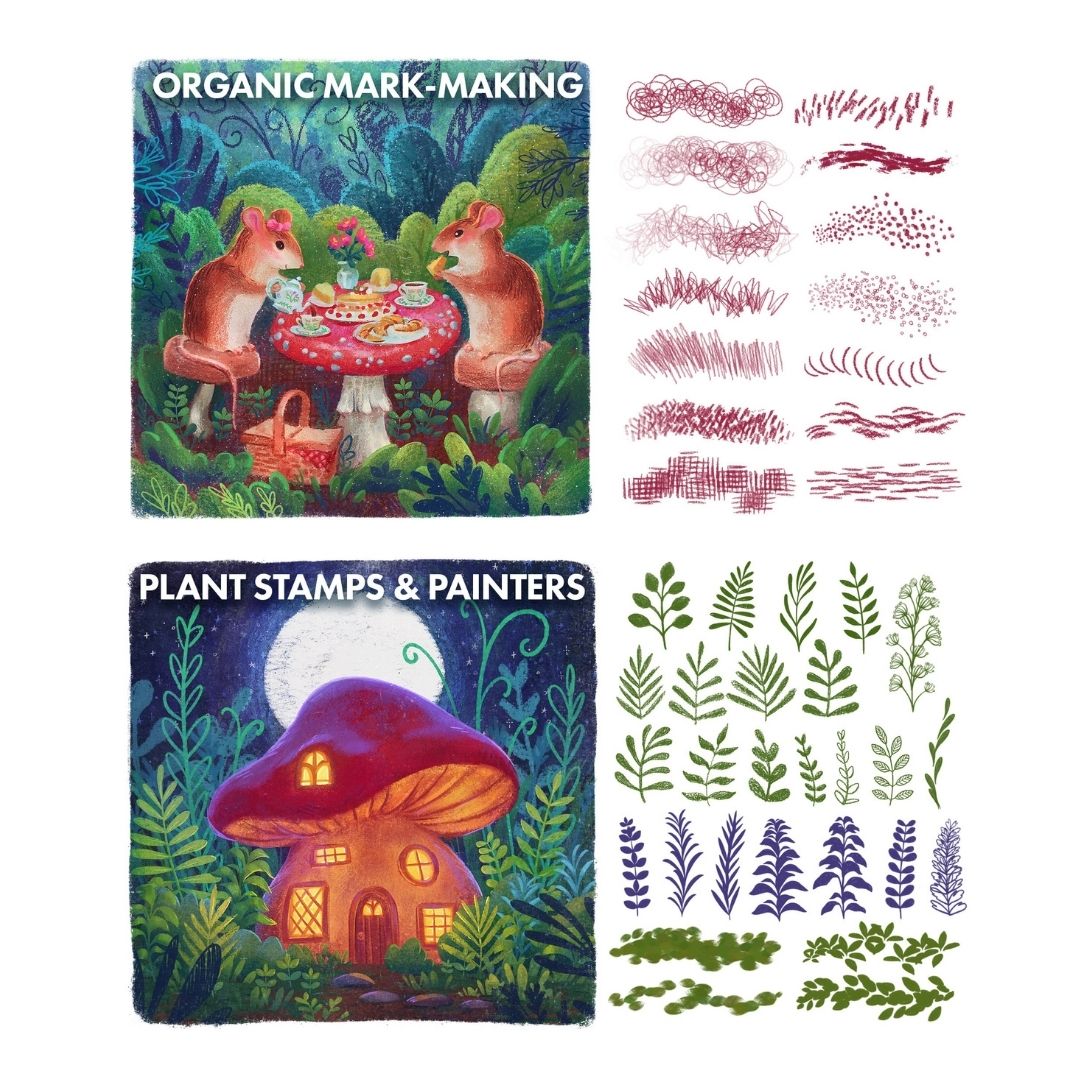 161 Children’s Illustration Brush Set for Procreate & Photoshop