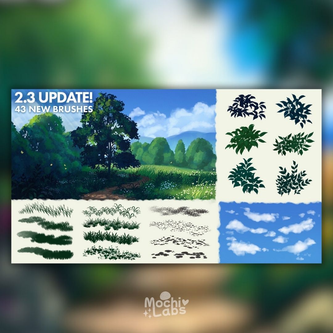 128 Ghibli-Inspired Brush Set for Procreate & Photoshop