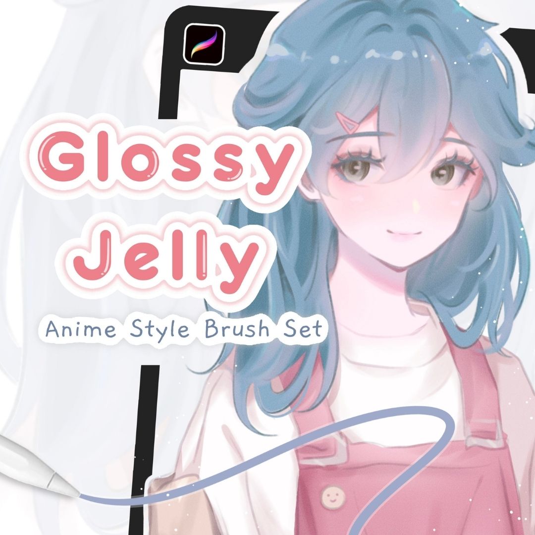 Glossy Jelly Anime Style Brush Set for Procreate