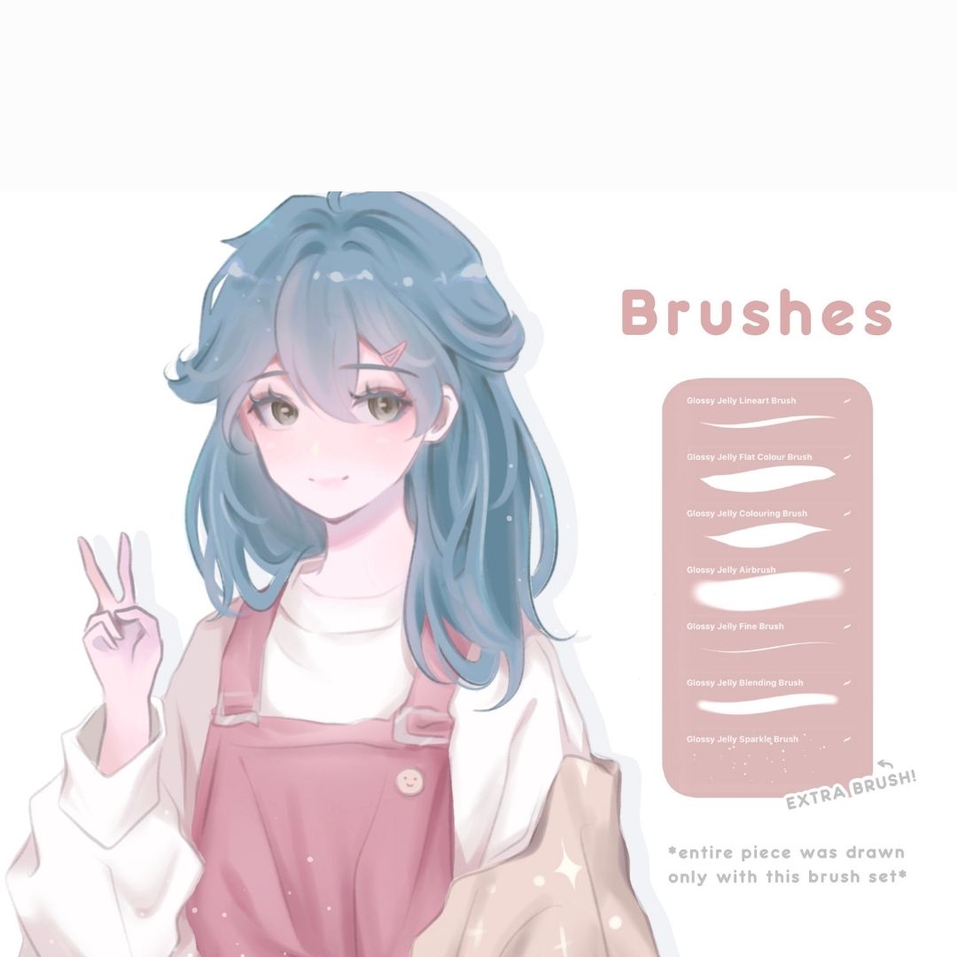 Glossy Jelly Anime Style Brush Set for Procreate
