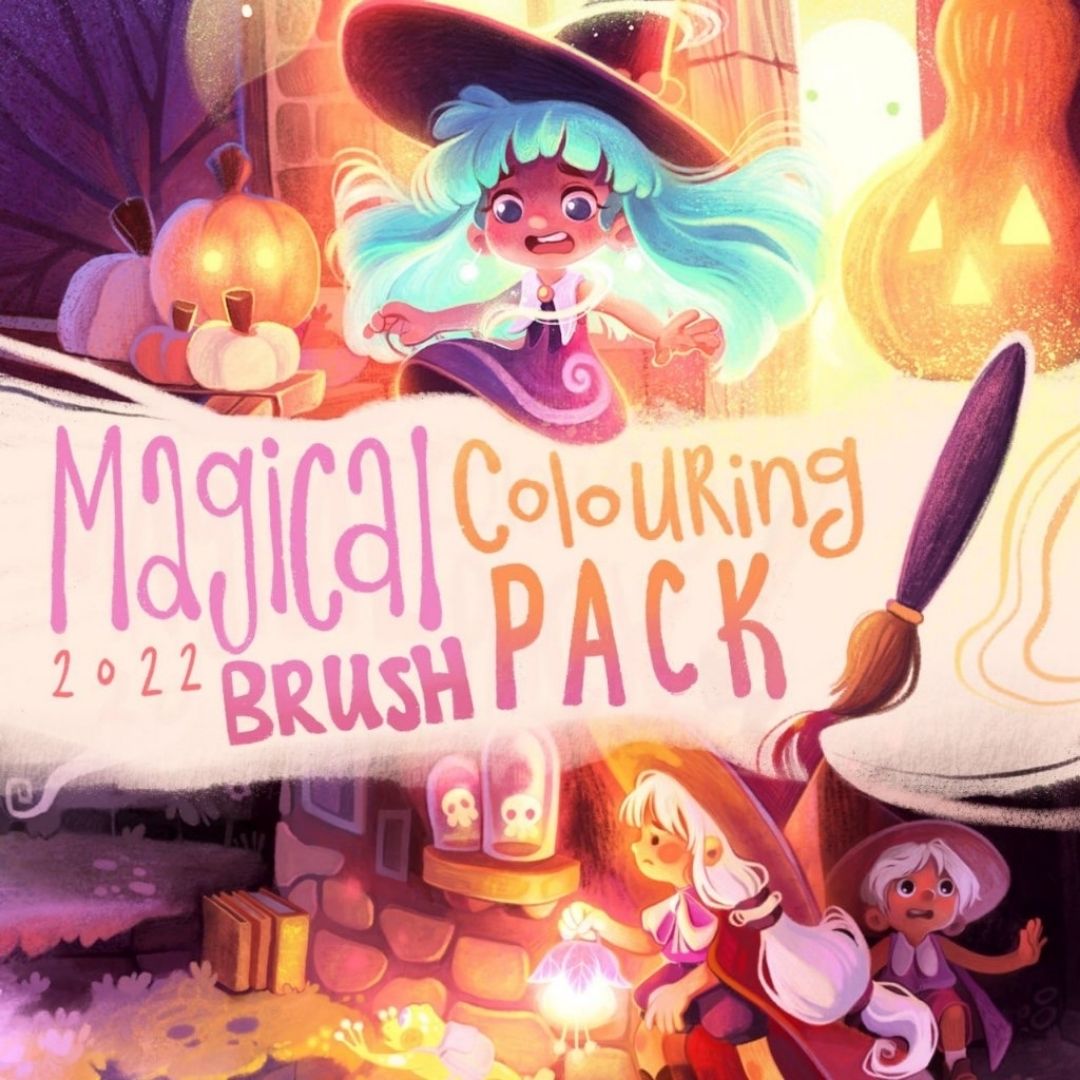 26 Magical Colouring Brush Pack for Procreate