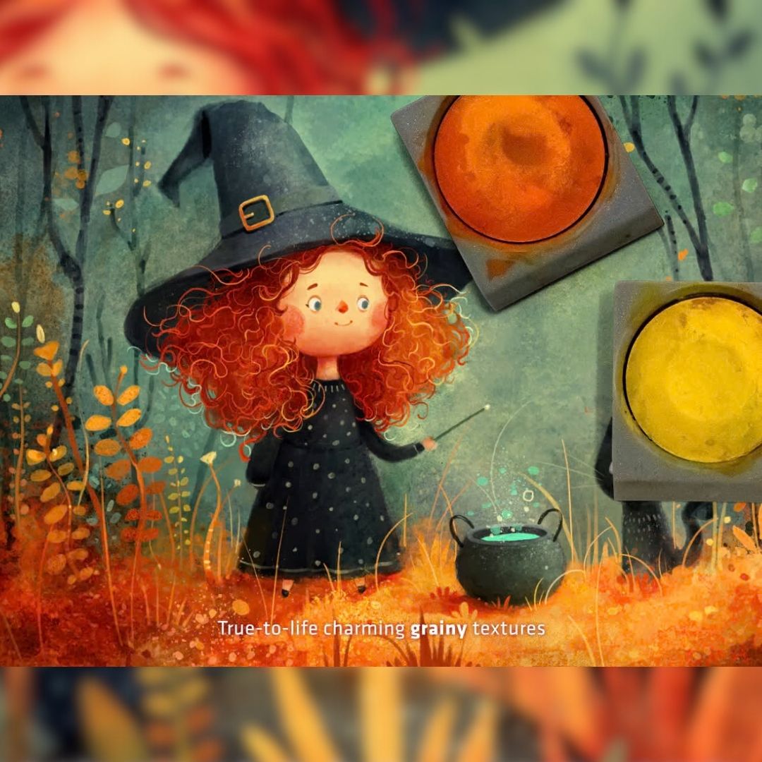 35 Magika Illustration Watercolor Brush Set for Procreate