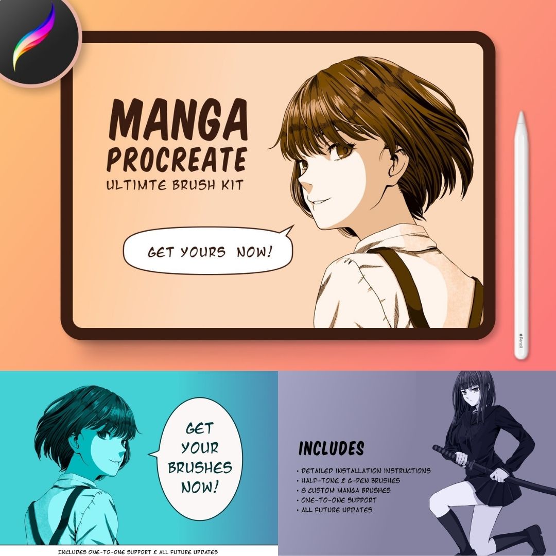 Manga Procreate Ultimate Brush Kit