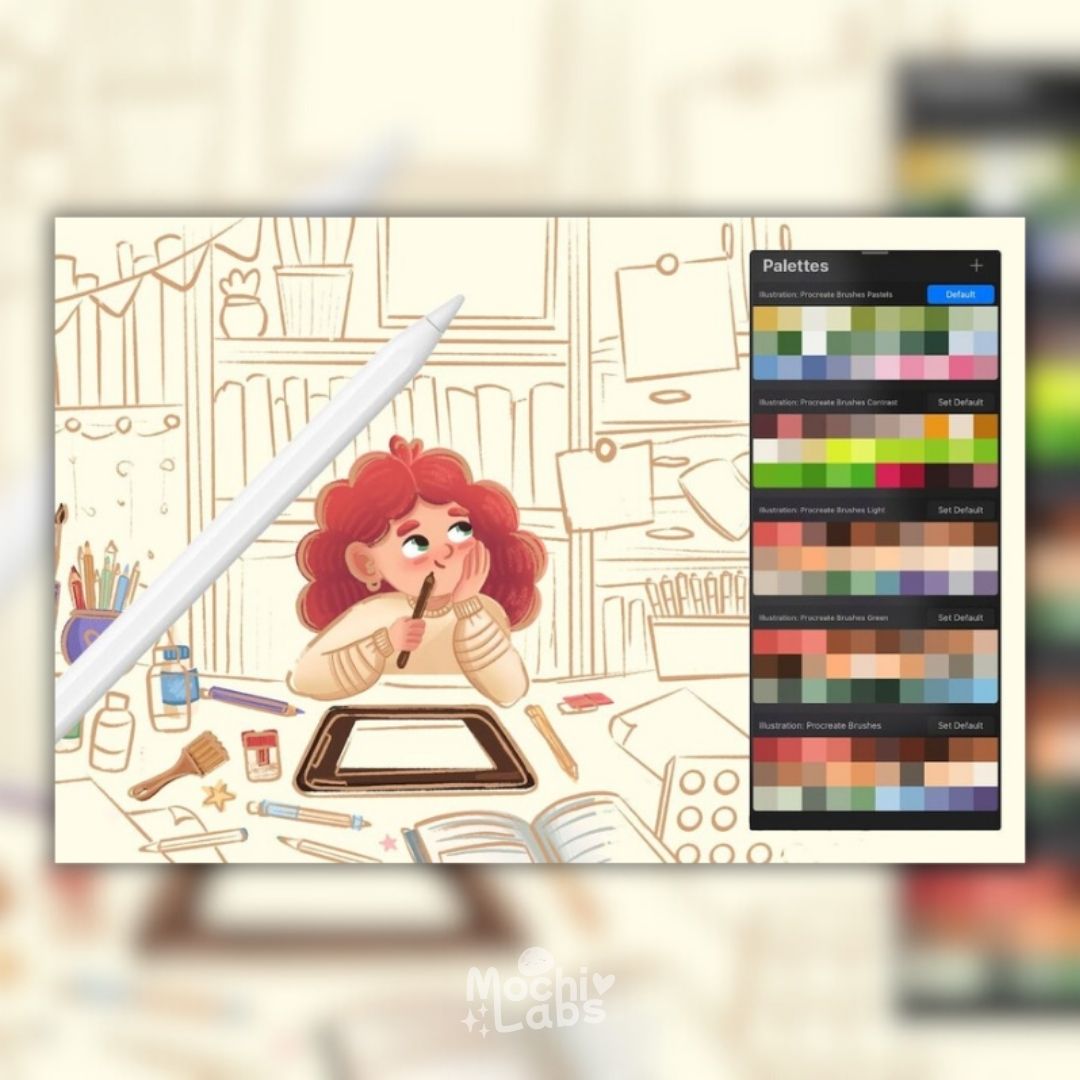 Procreate Illustration Brush Set – Cozy Storybook Style