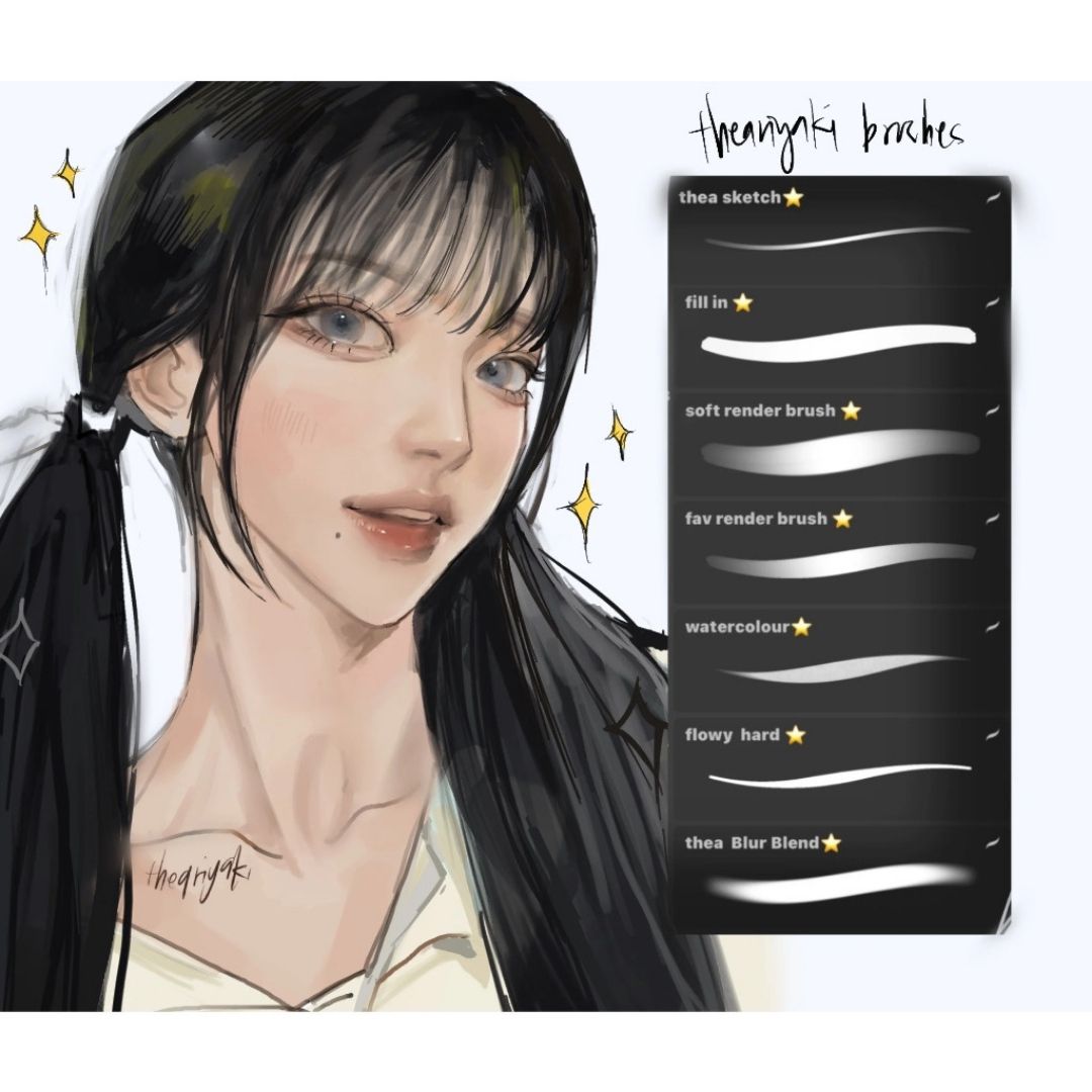 Anyaki Soft Render Brushes for Procreate