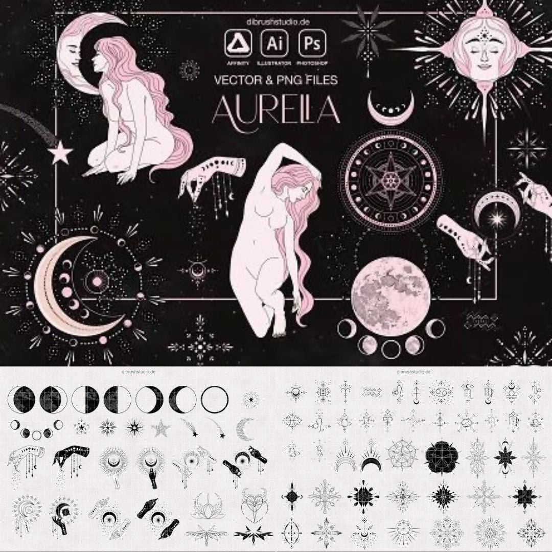 145 Aurelia Mystical Brushes for Procreate