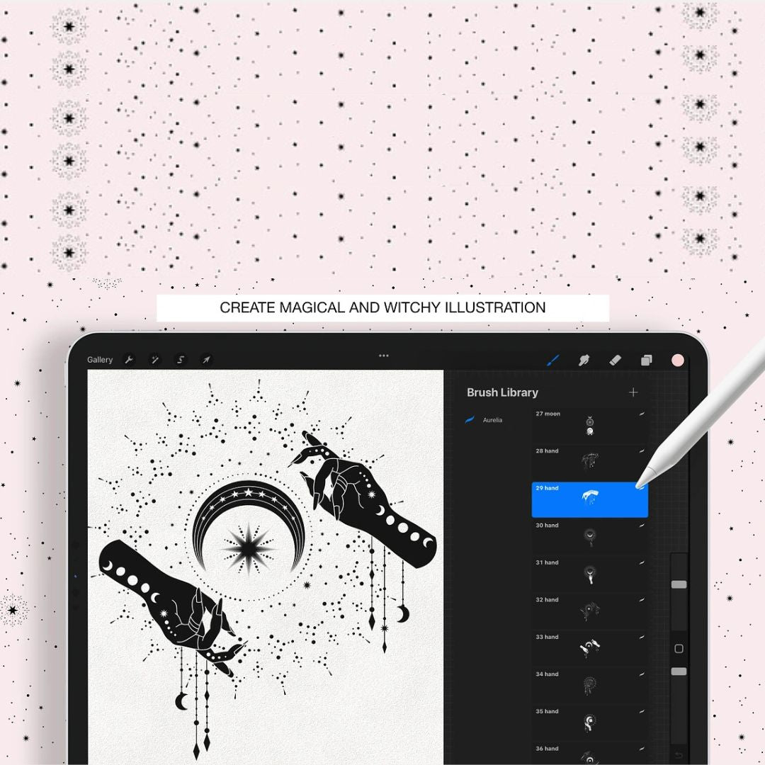 145 Aurelia Mystical Brushes for Procreate