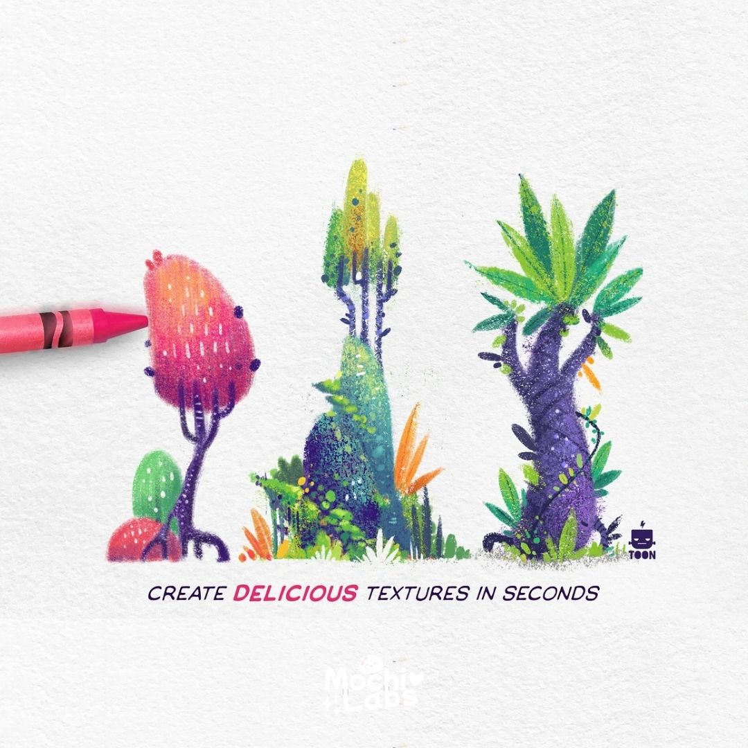 15 Crayon Illustration Brush Pack for Procreate