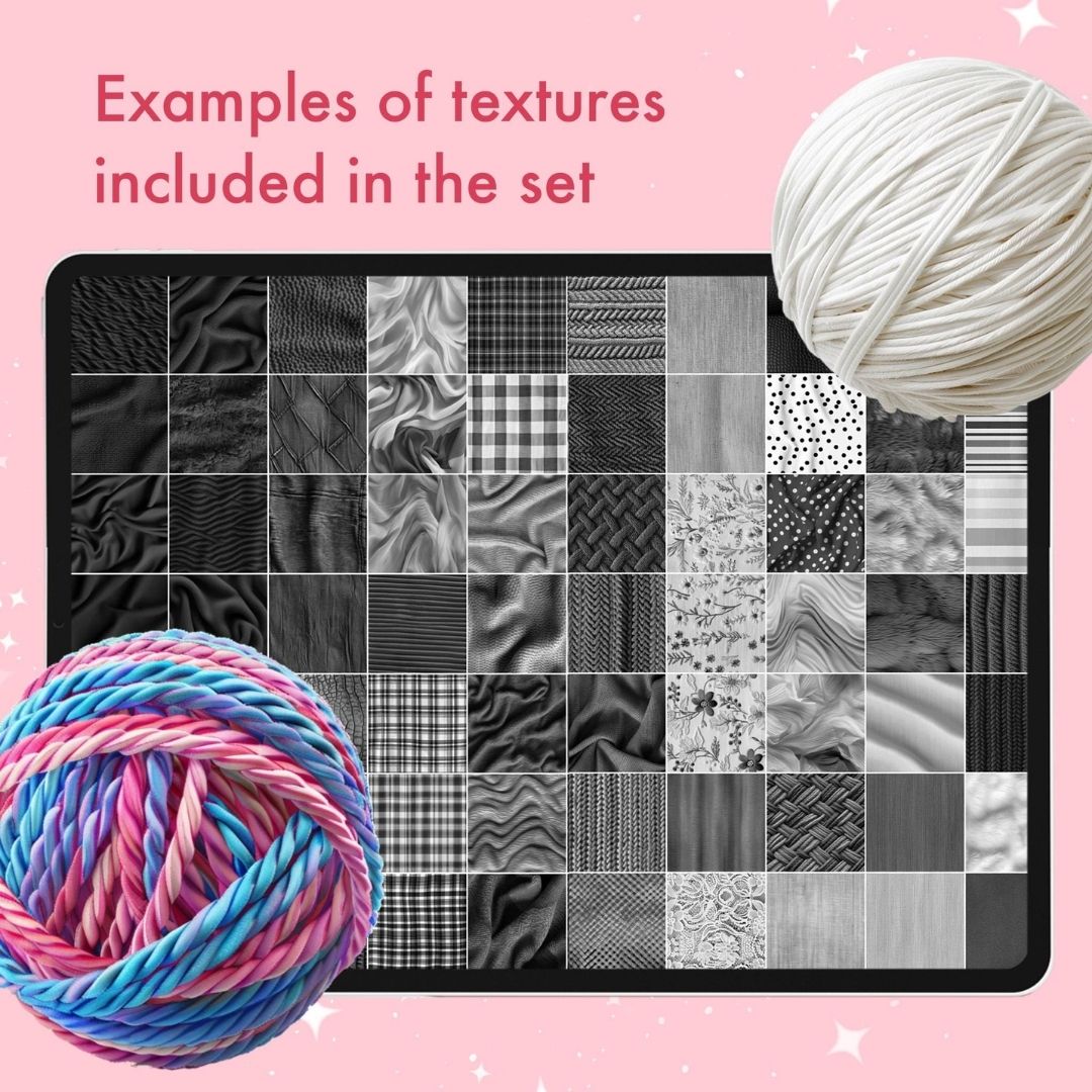 215 All-in-One Fabric Textures Brush Set for Procreate