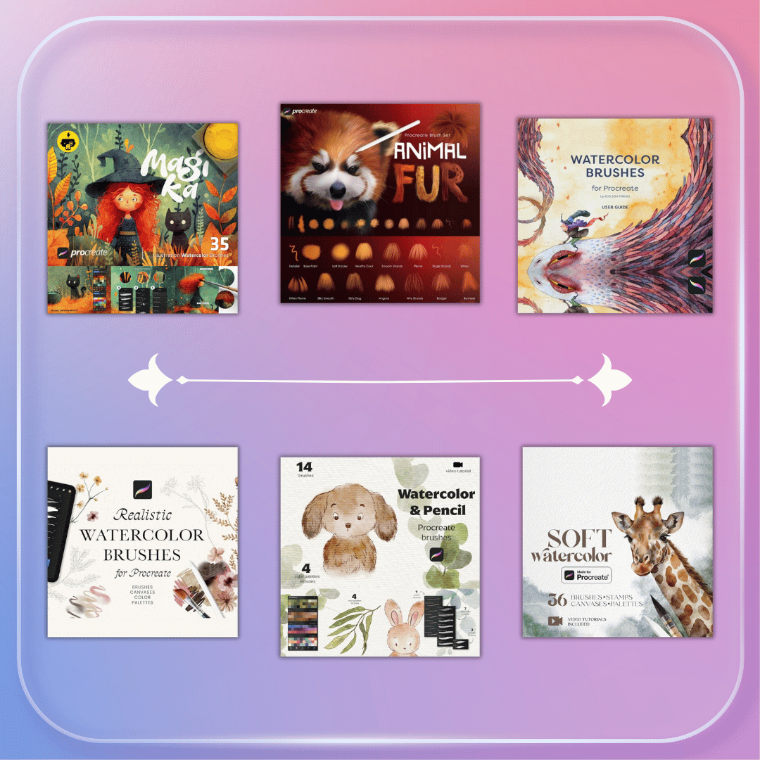ALL-IN-ONE PROCREATE BUNDLE 64 COLLECTIONS [1000+ BRUSHES]