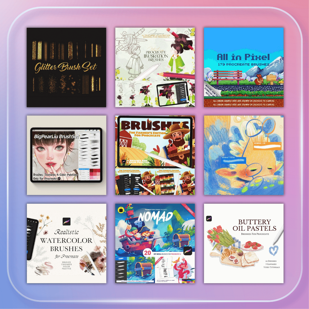 ALL-IN-ONE PROCREATE BUNDLE 64 COLLECTIONS [1000+ BRUSHES]