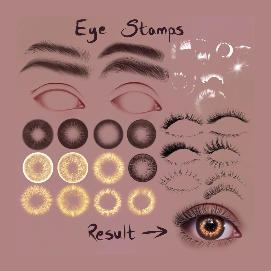 66 Makeup Stampts Brushes