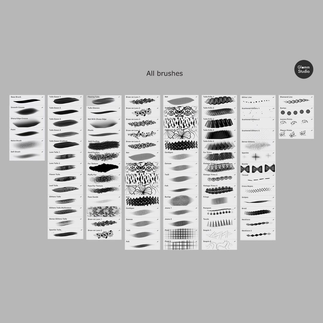 80 Glomm Fashion Brush Set + FREE 8 Models