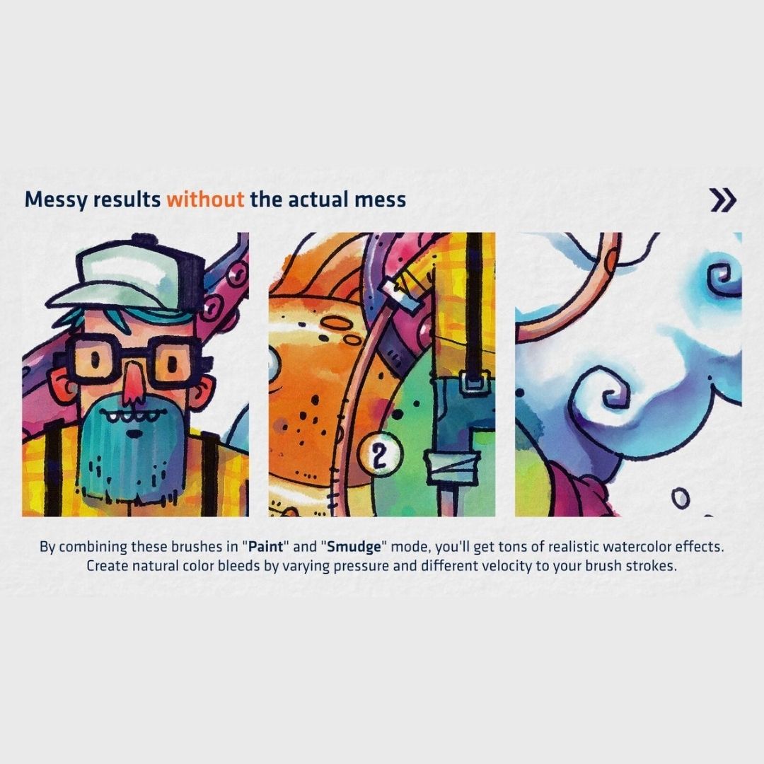 Aqua Water Brushes Kit for Procreate (+ 7 FREE Brushes)