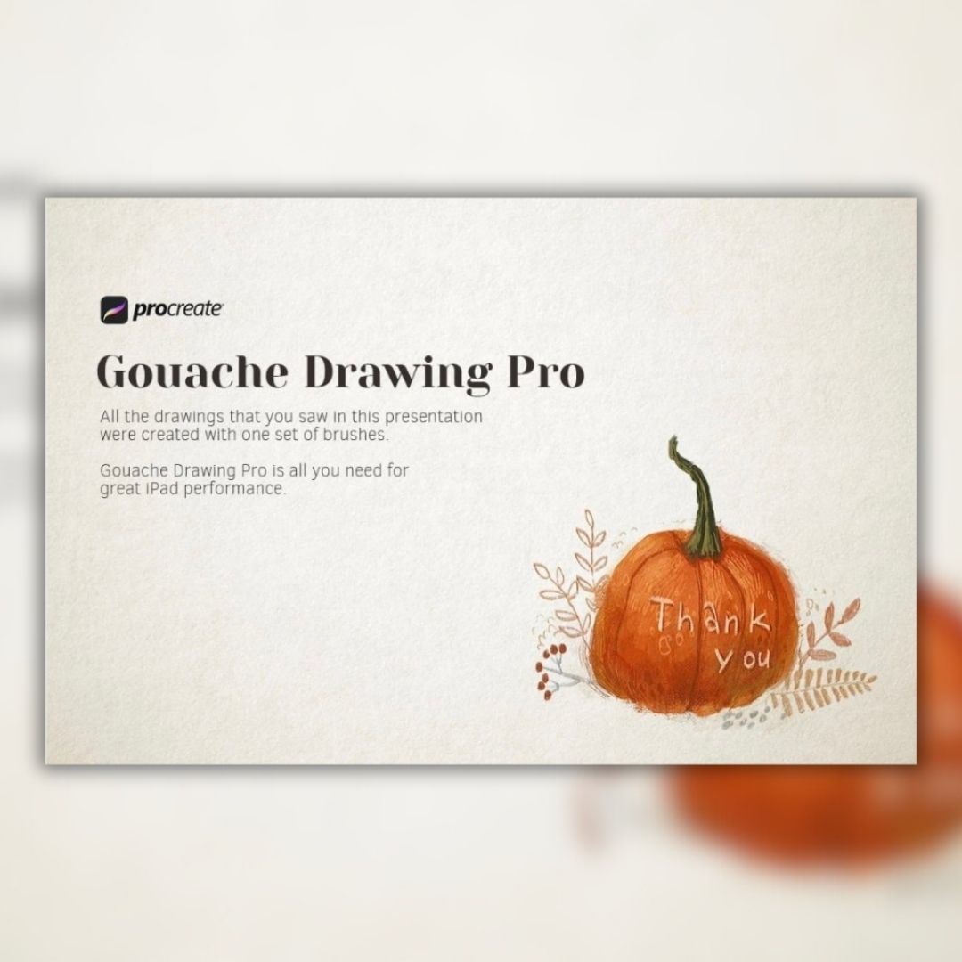 16 Gouache Drawing Pro Brush Set for Procreate