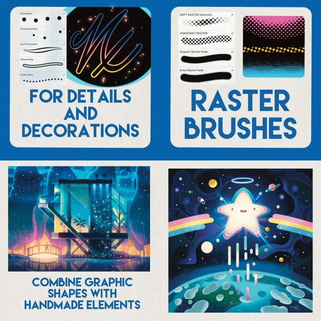 Graphic Illustration Brush Set for Procreate