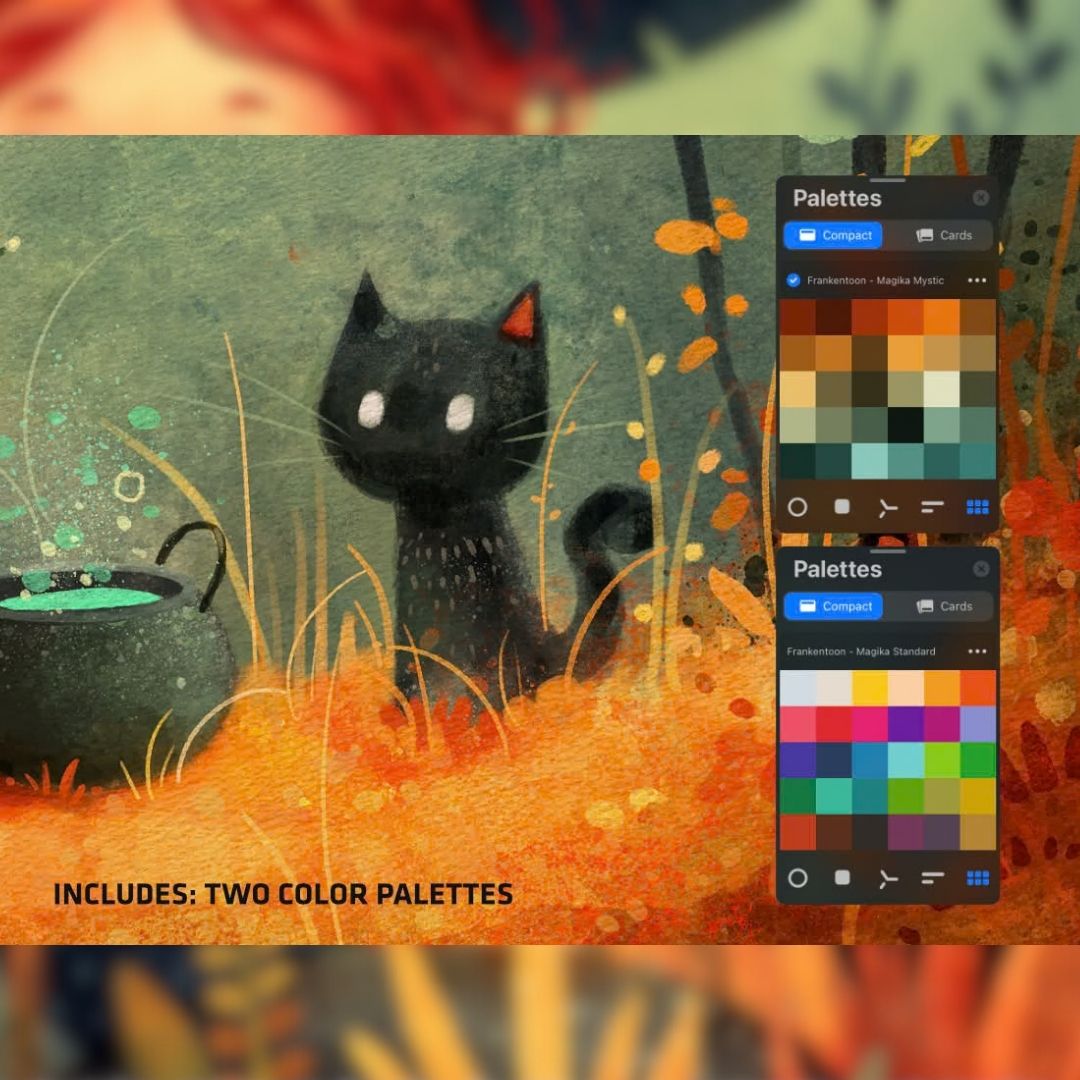 35 Magika Illustration Watercolor Brush Set for Procreate