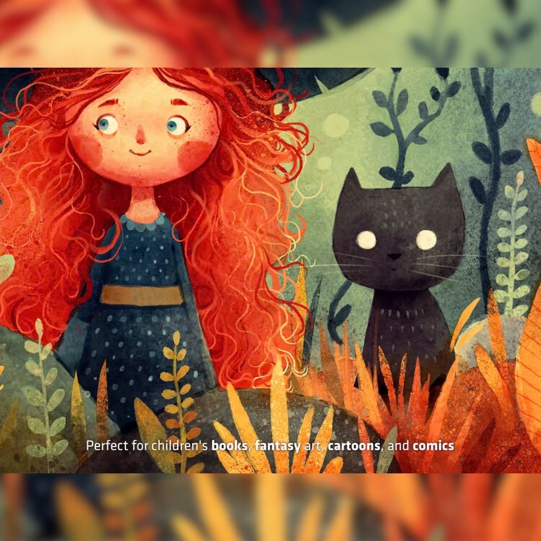 35 Magika Illustration Watercolor Brush Set for Procreate