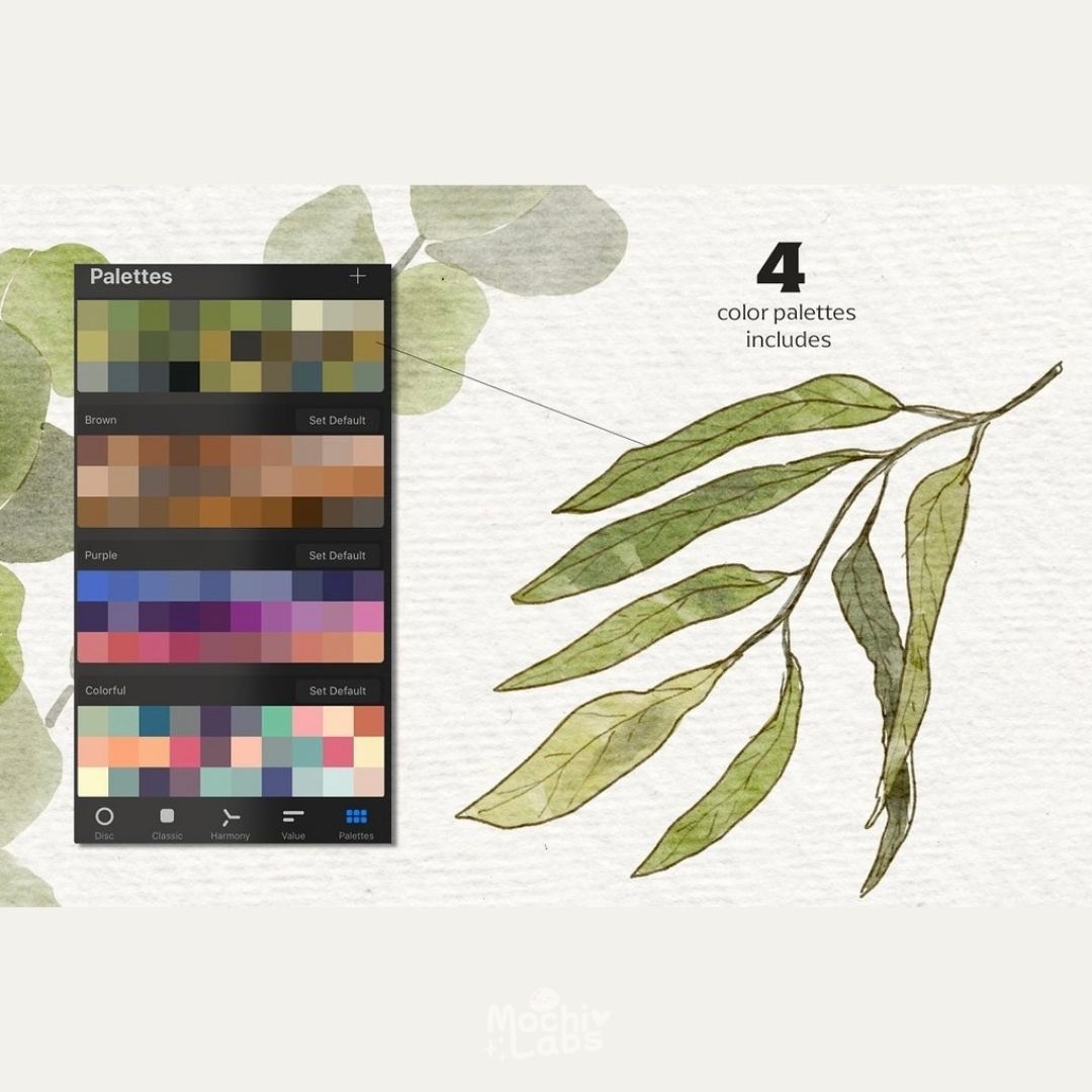 14 Watercolor & Pencil Brushes for Procreate